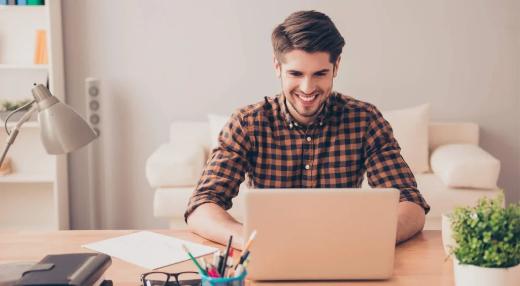 Academic specialist working on a laptop